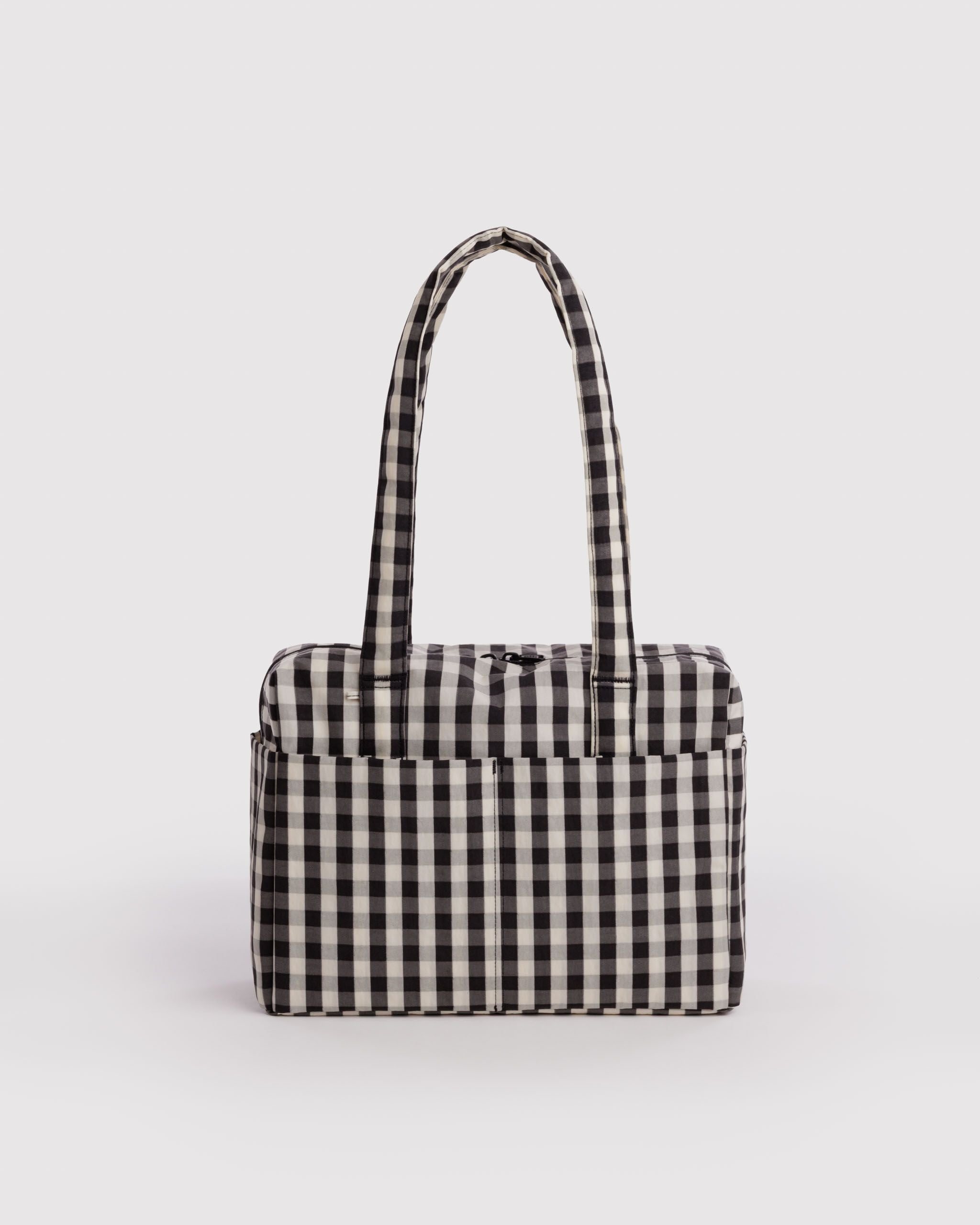 Everyday Cloud Bag - Black and Cream Gingham