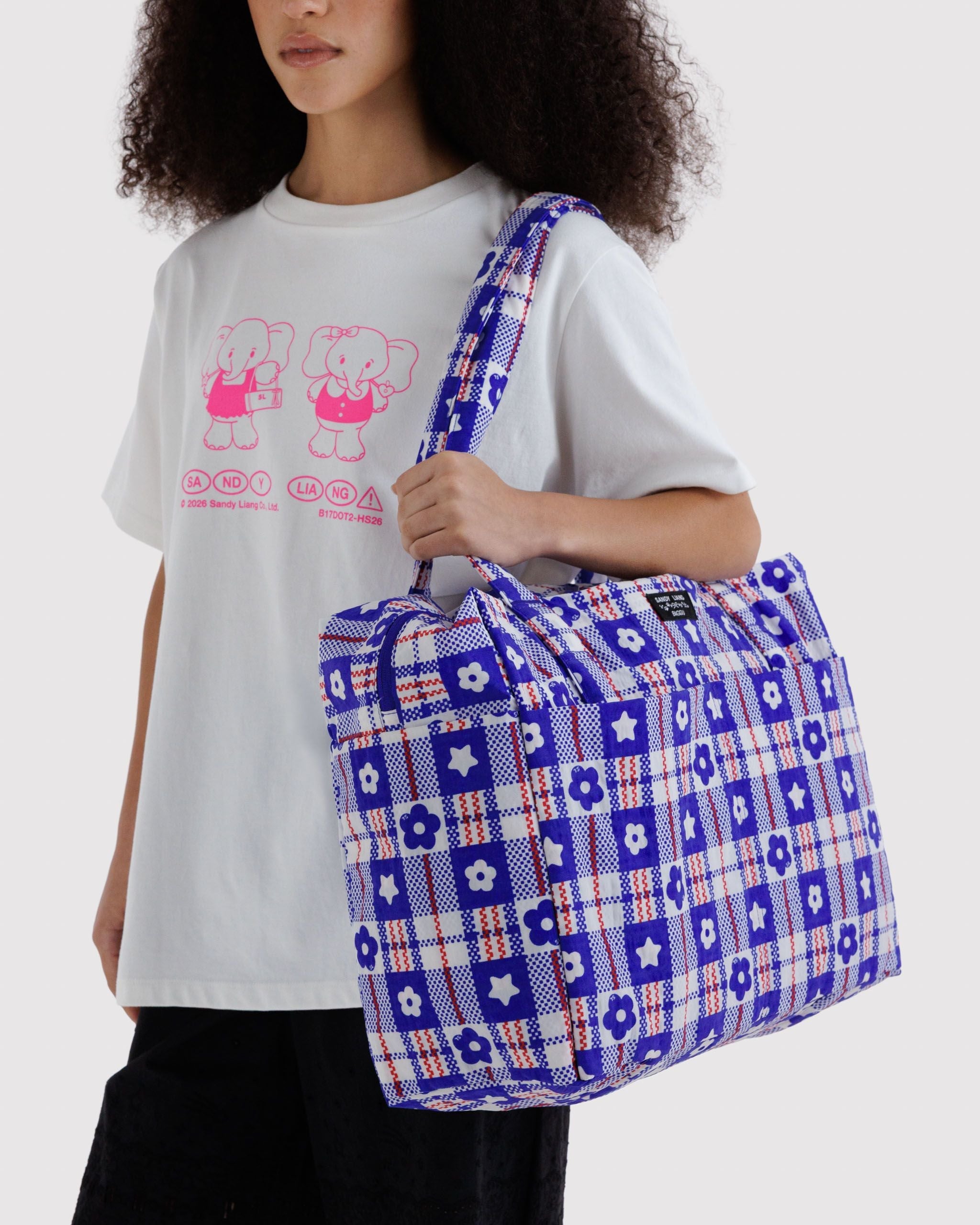 Cloud Carry-on - Market Plaid Blue