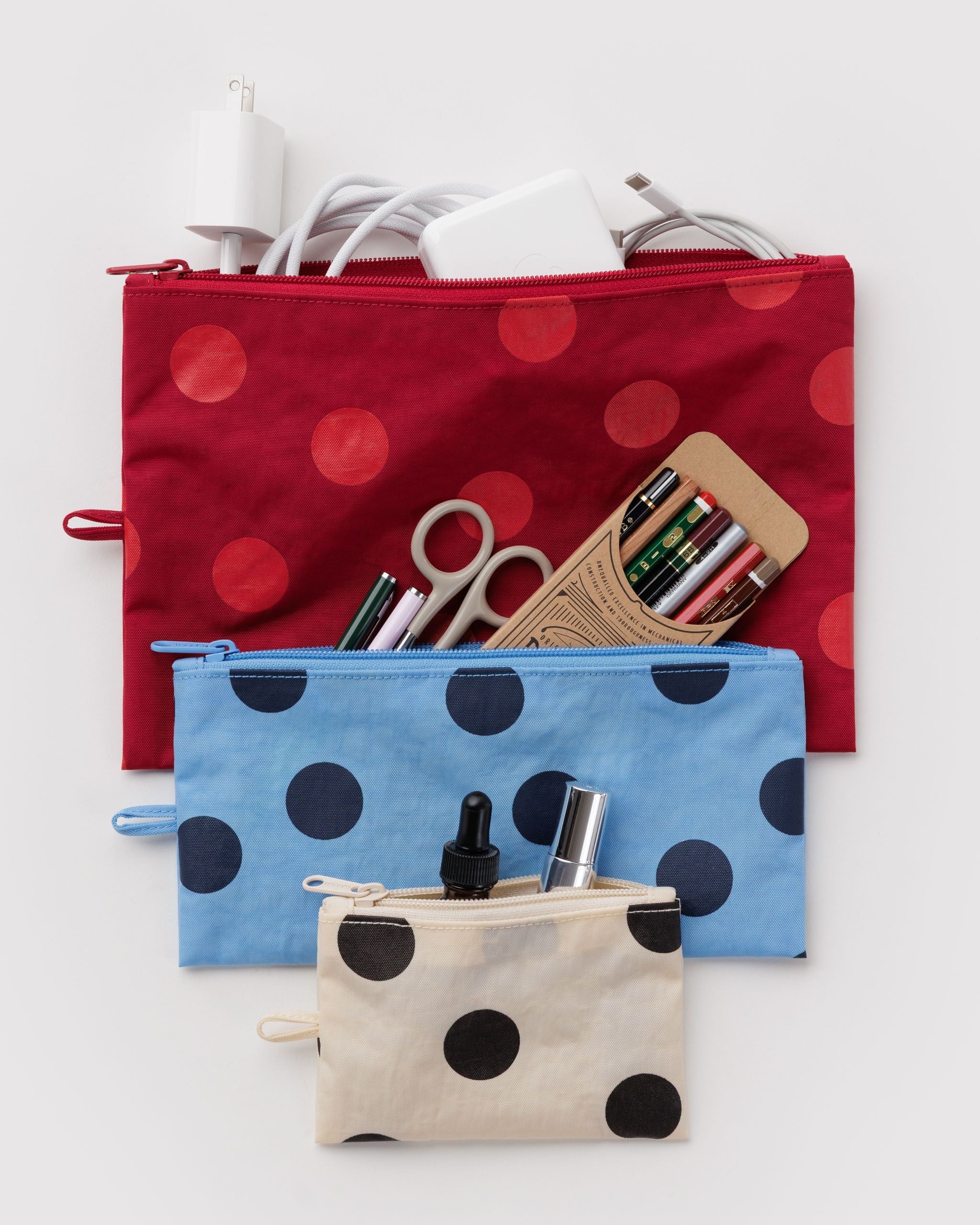 Flat Pouch Set - Polka Dot Mix