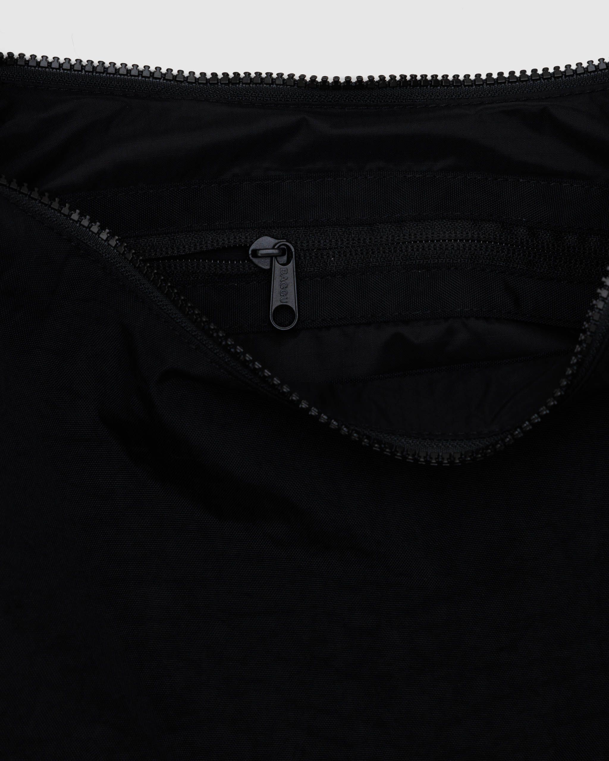 Medium Nylon Crescent Bag - Black