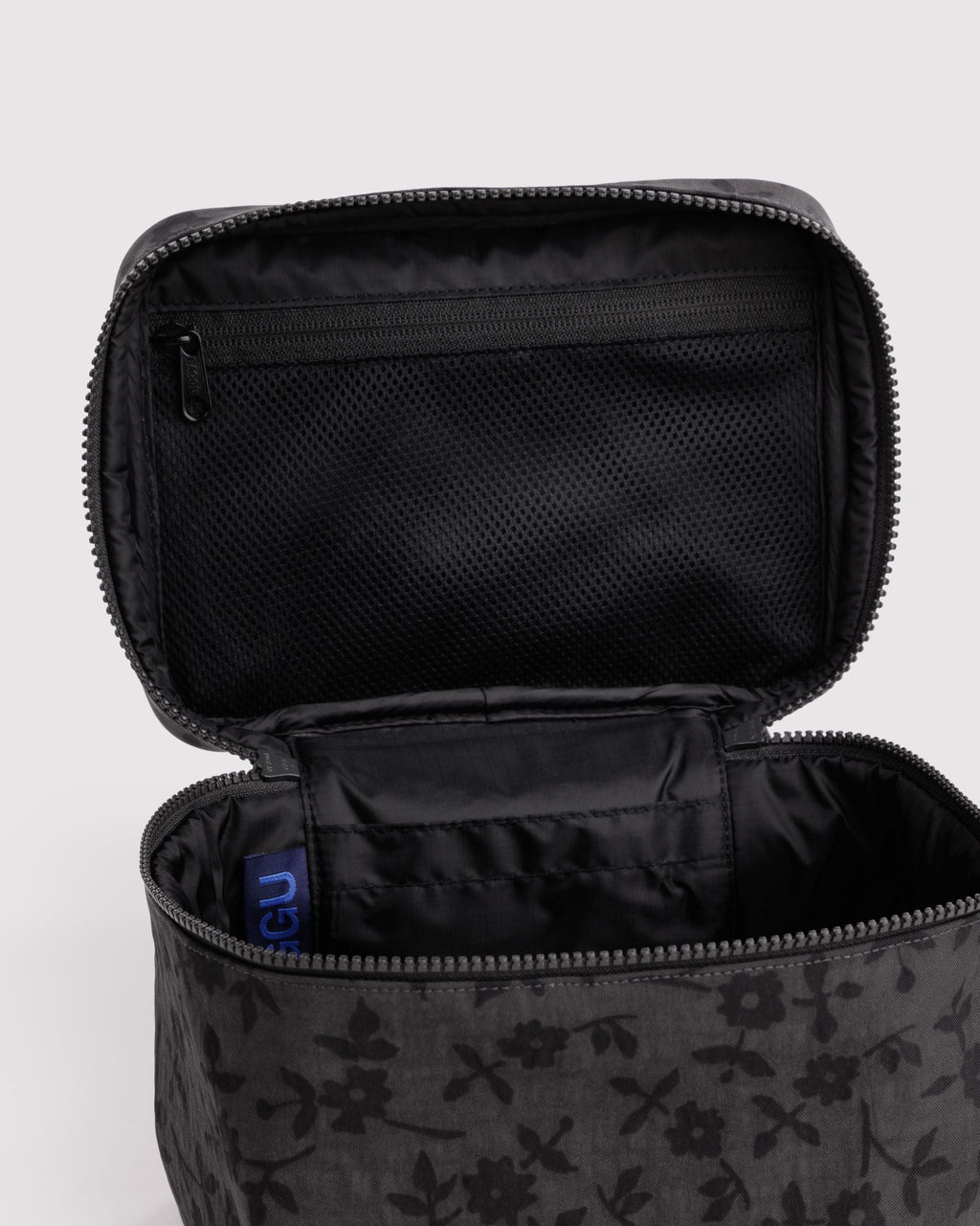 Large Cosmetic Case - Charcoal Ditsy Floral