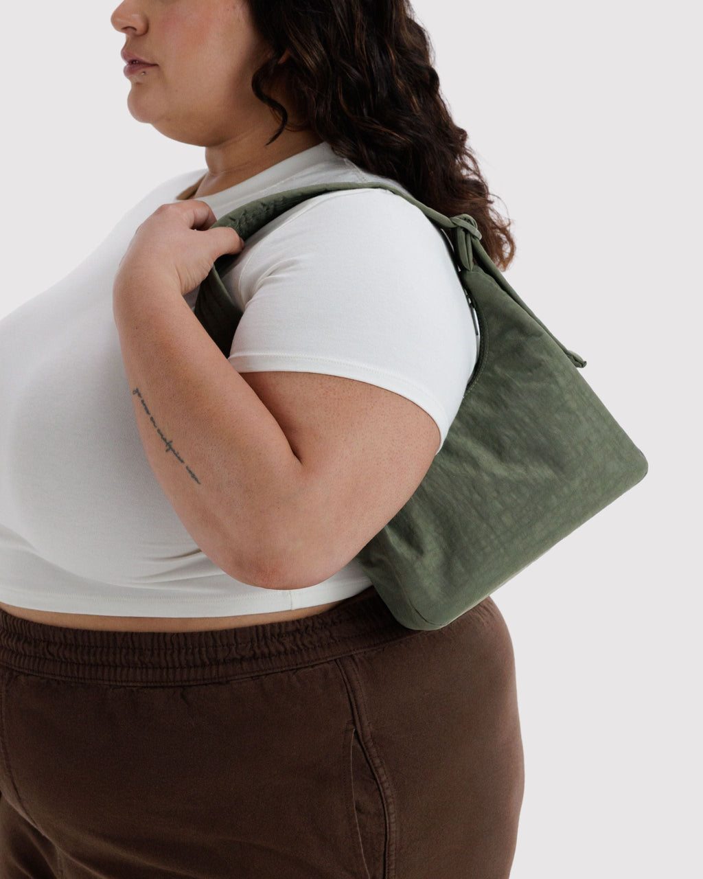 Mini Nylon Shoulder Bag - Caper