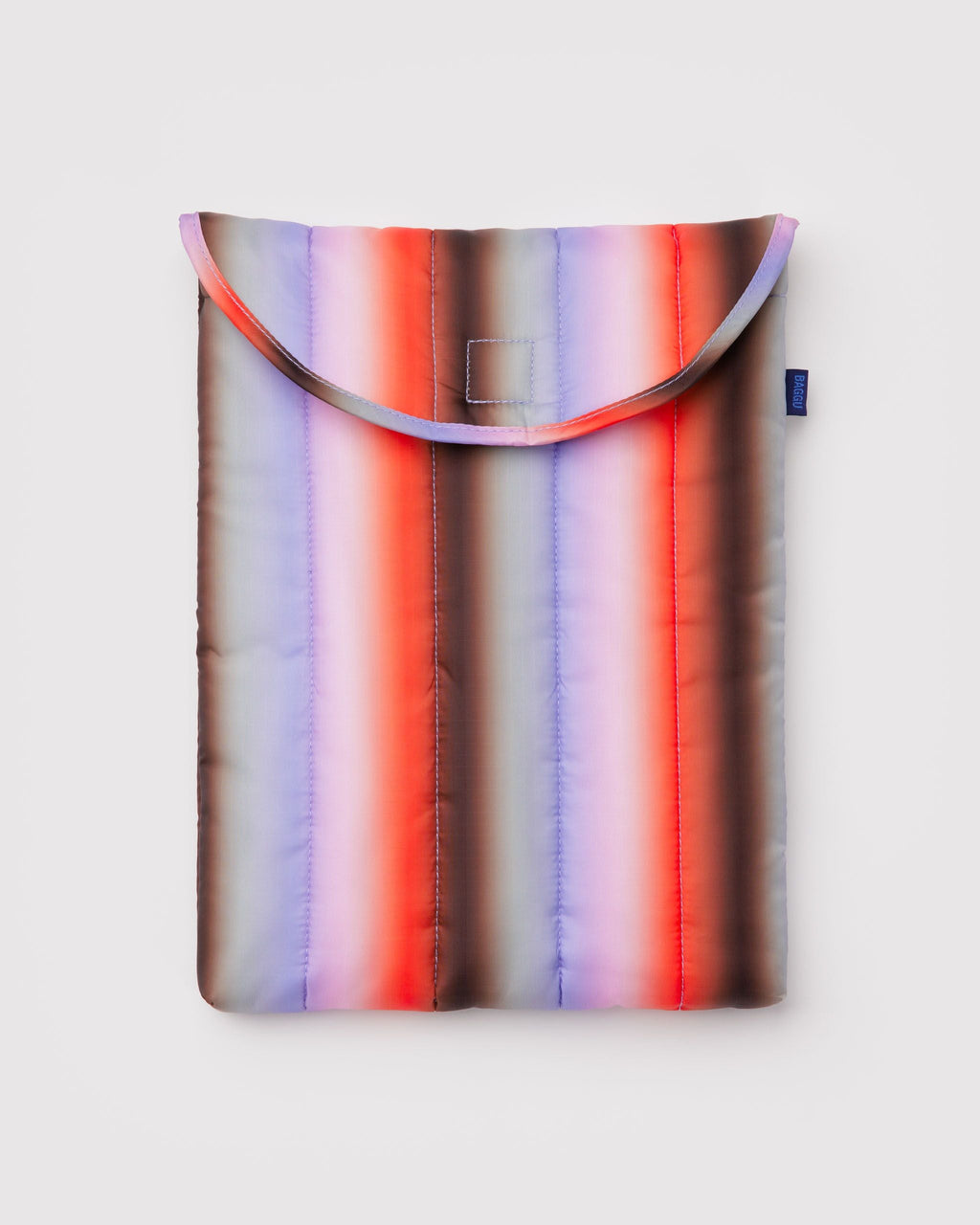Puffy Laptop Sleeve 13"/14" - Gradient Stripe Poppy & Lilac