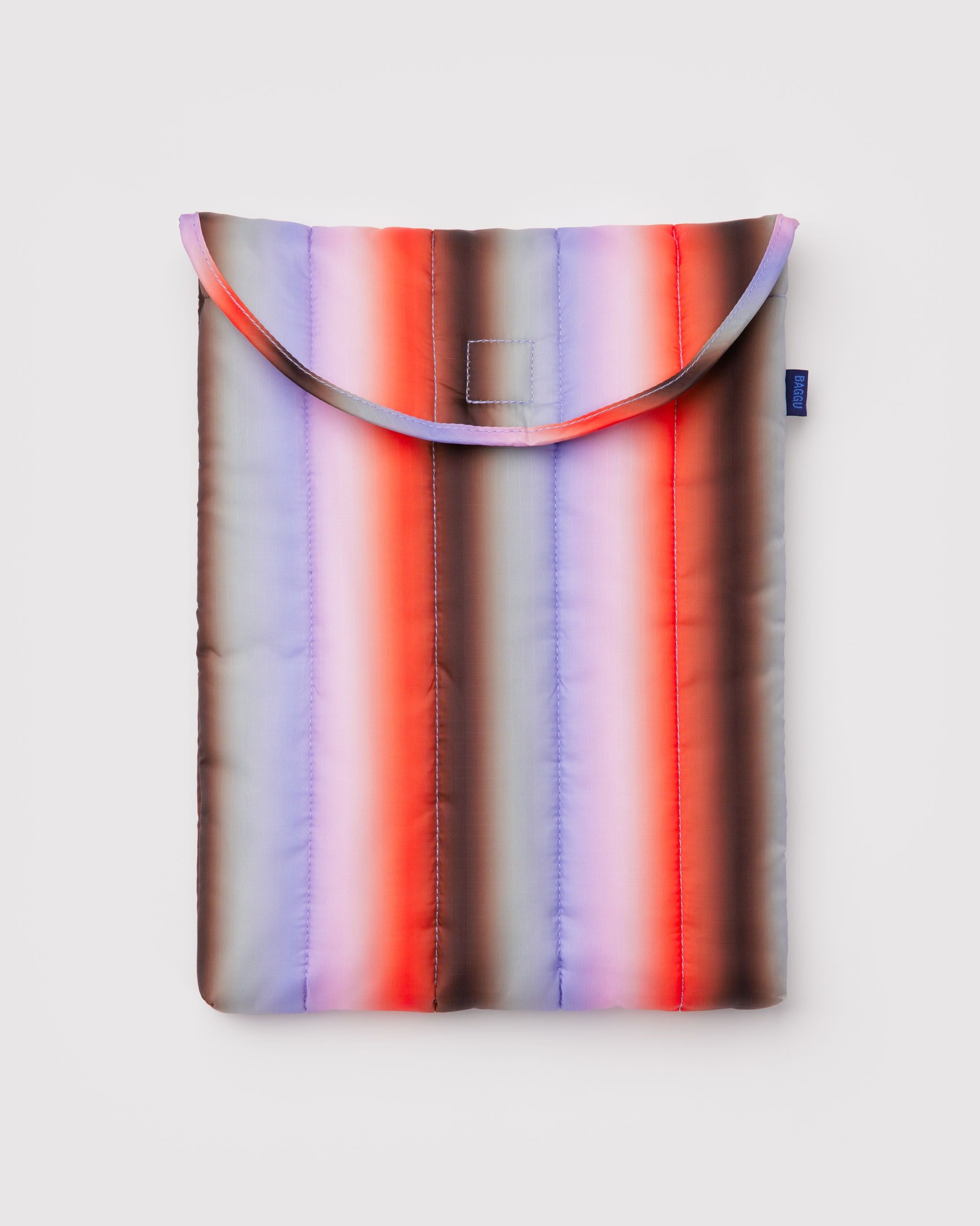 Puffy Laptop Sleeve 13"/14" - Gradient Stripe Poppy & Lilac