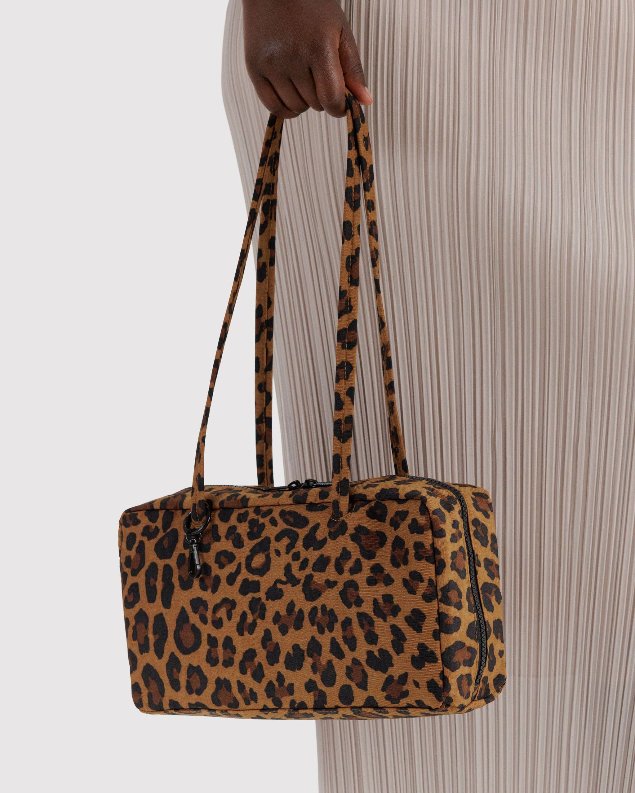 Nylon Bowler Bag - Leopard