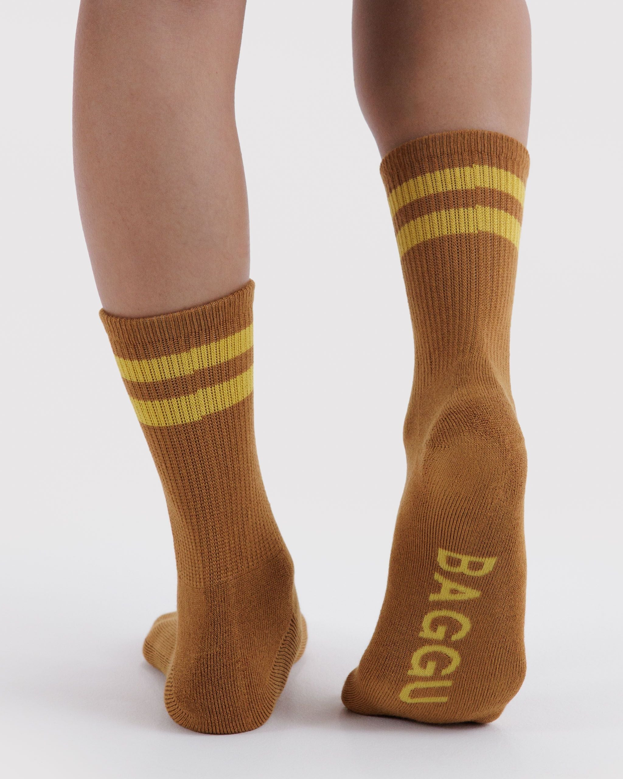 Ribbed Sock - Toffee Stripe