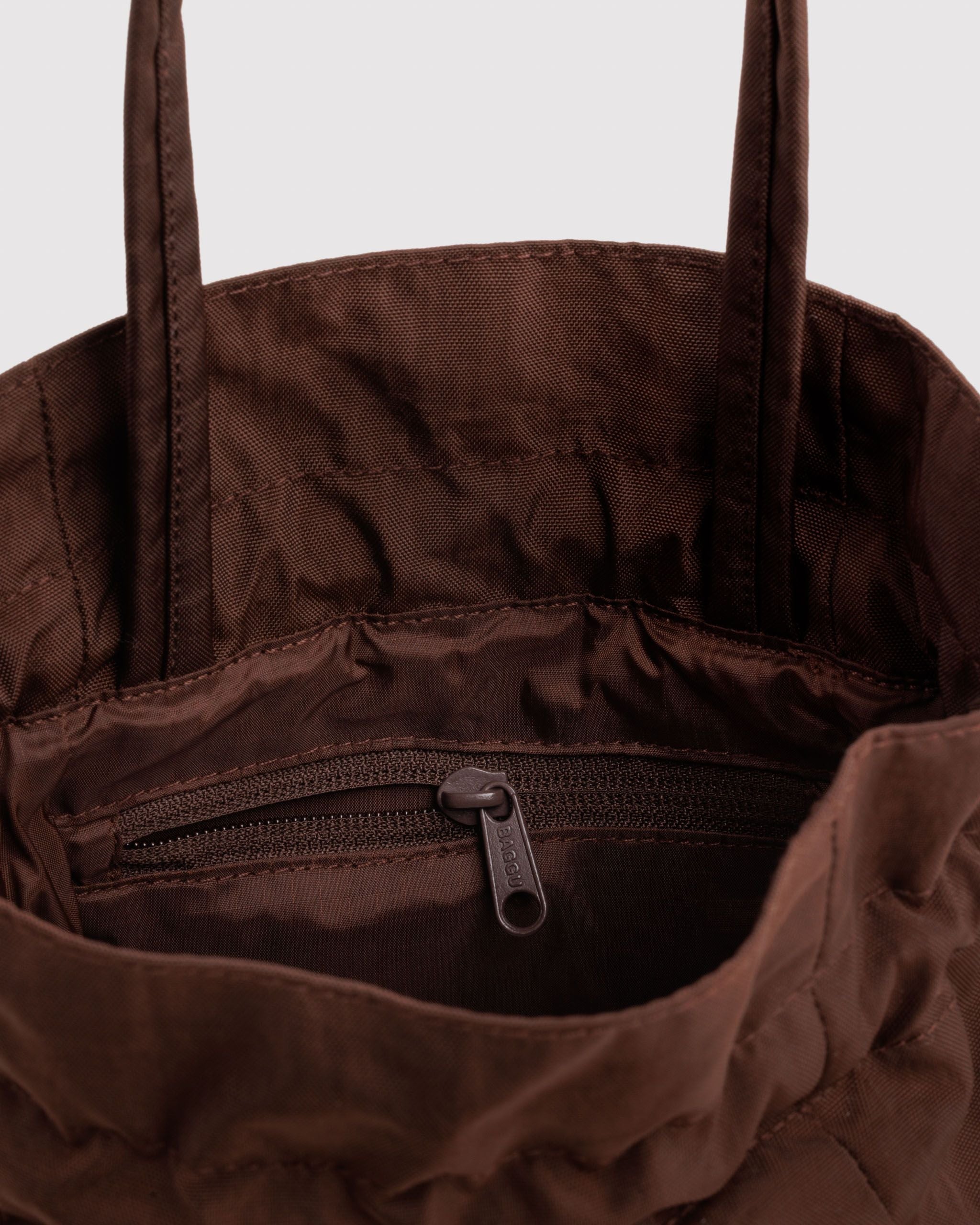 Nylon Drawstring Bag - Coffee