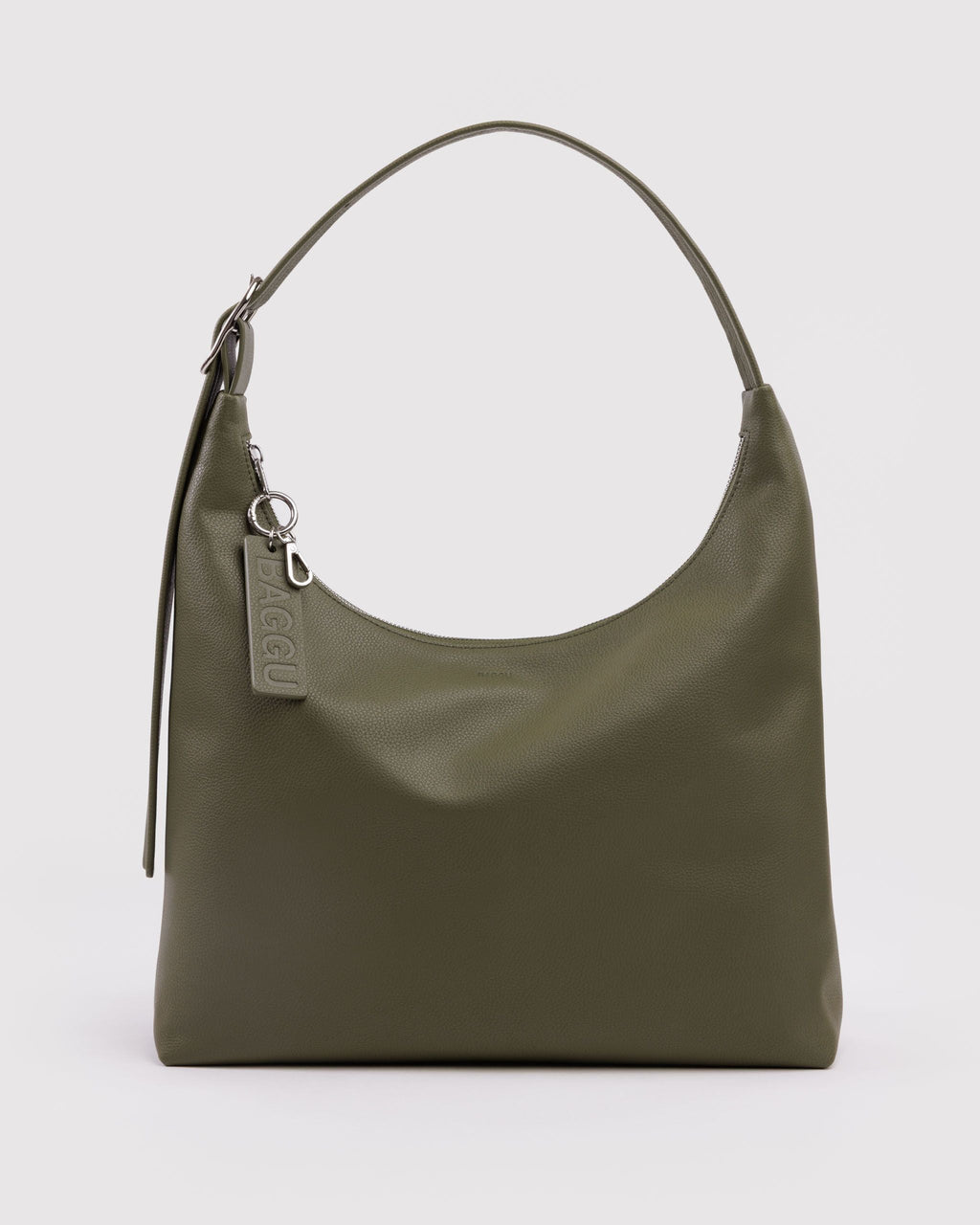 Recycled Leather Shoulder Bag - Loden