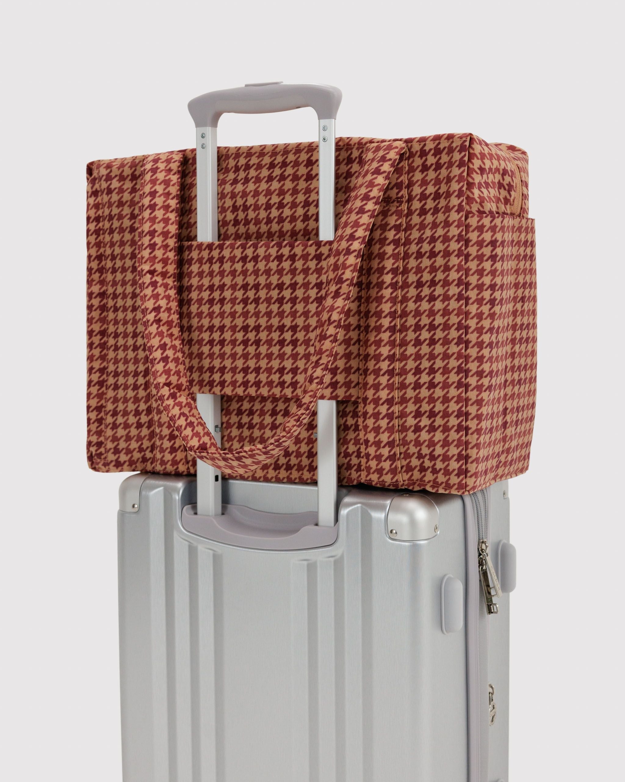 Small Cloud Carry-On - Tan Houndstooth