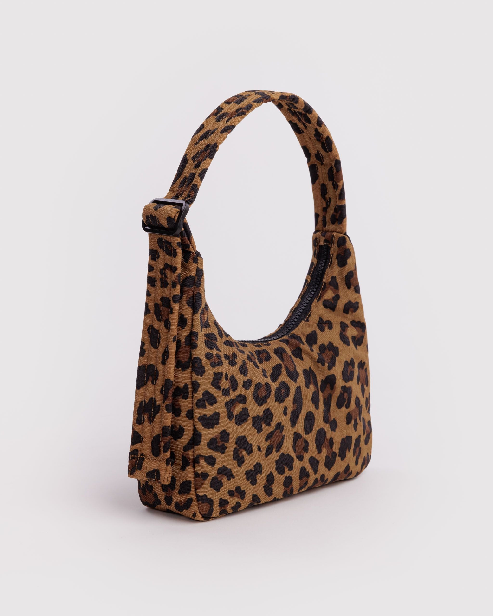 Mini Nylon Shoulder Bag - Leopard