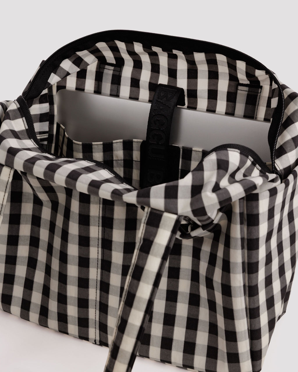 Everyday Cloud Bag - Black and Cream Gingham