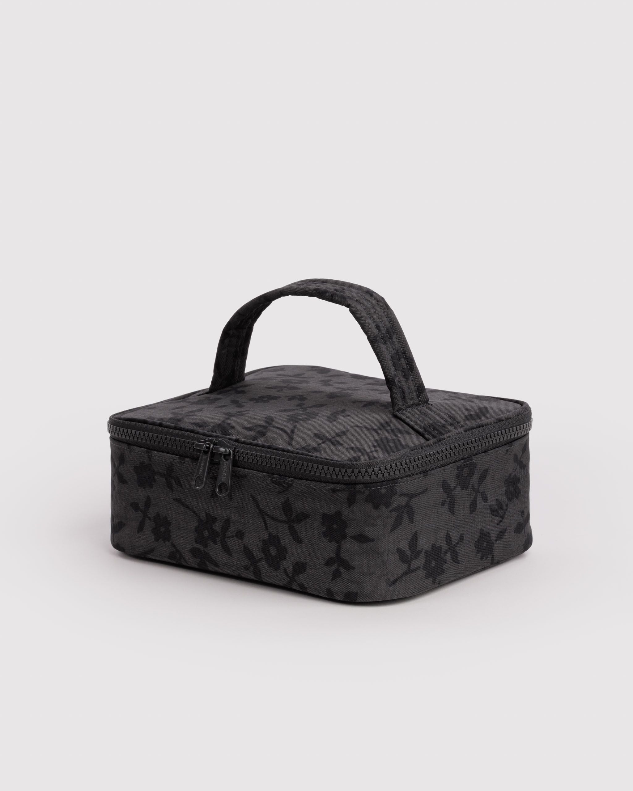Small Cosmetic Case - Charcoal Ditsy Floral