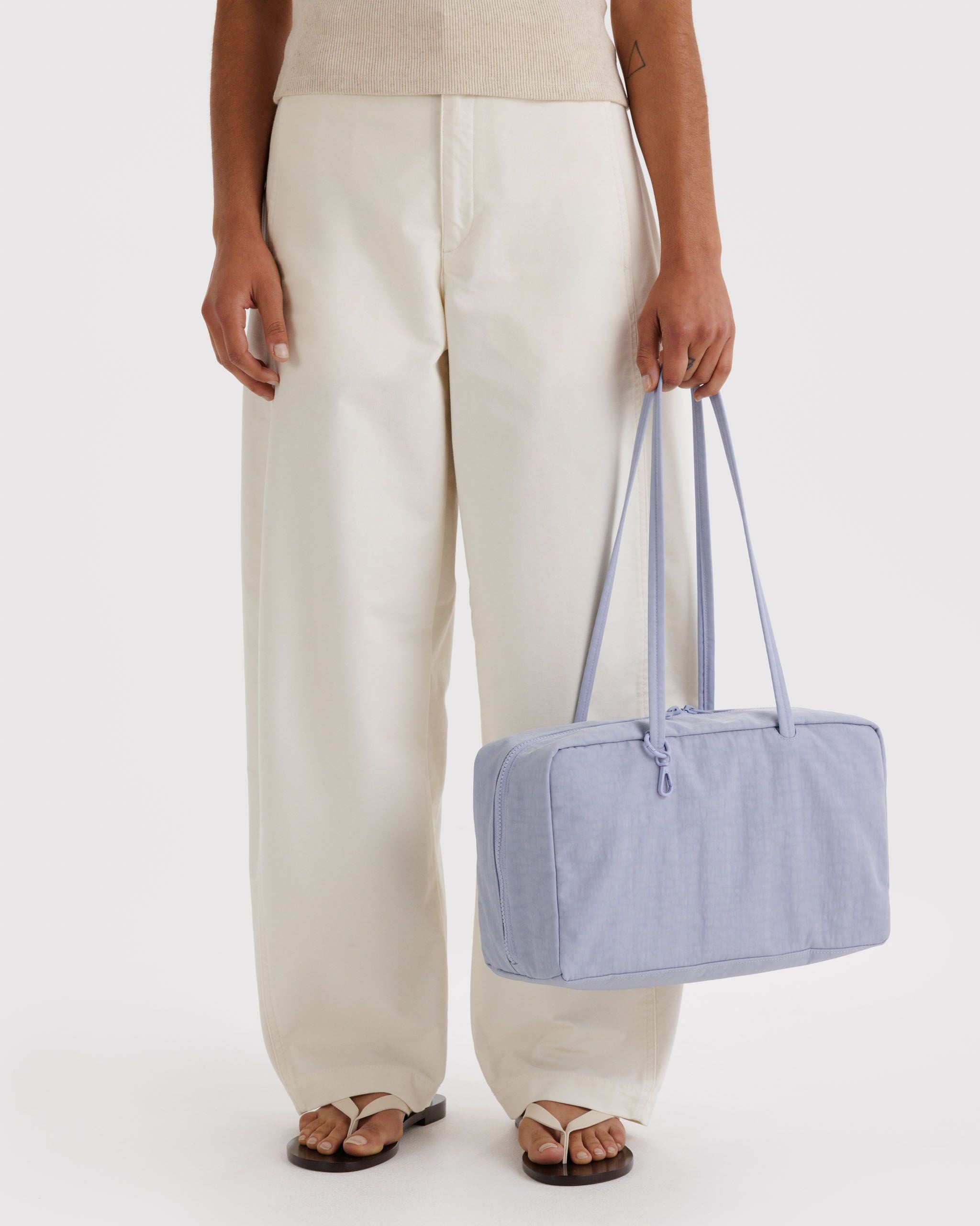 Medium Nylon Bowler Bag - Mist
