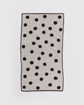 Bath Towel - Cream and Black Polka Dot