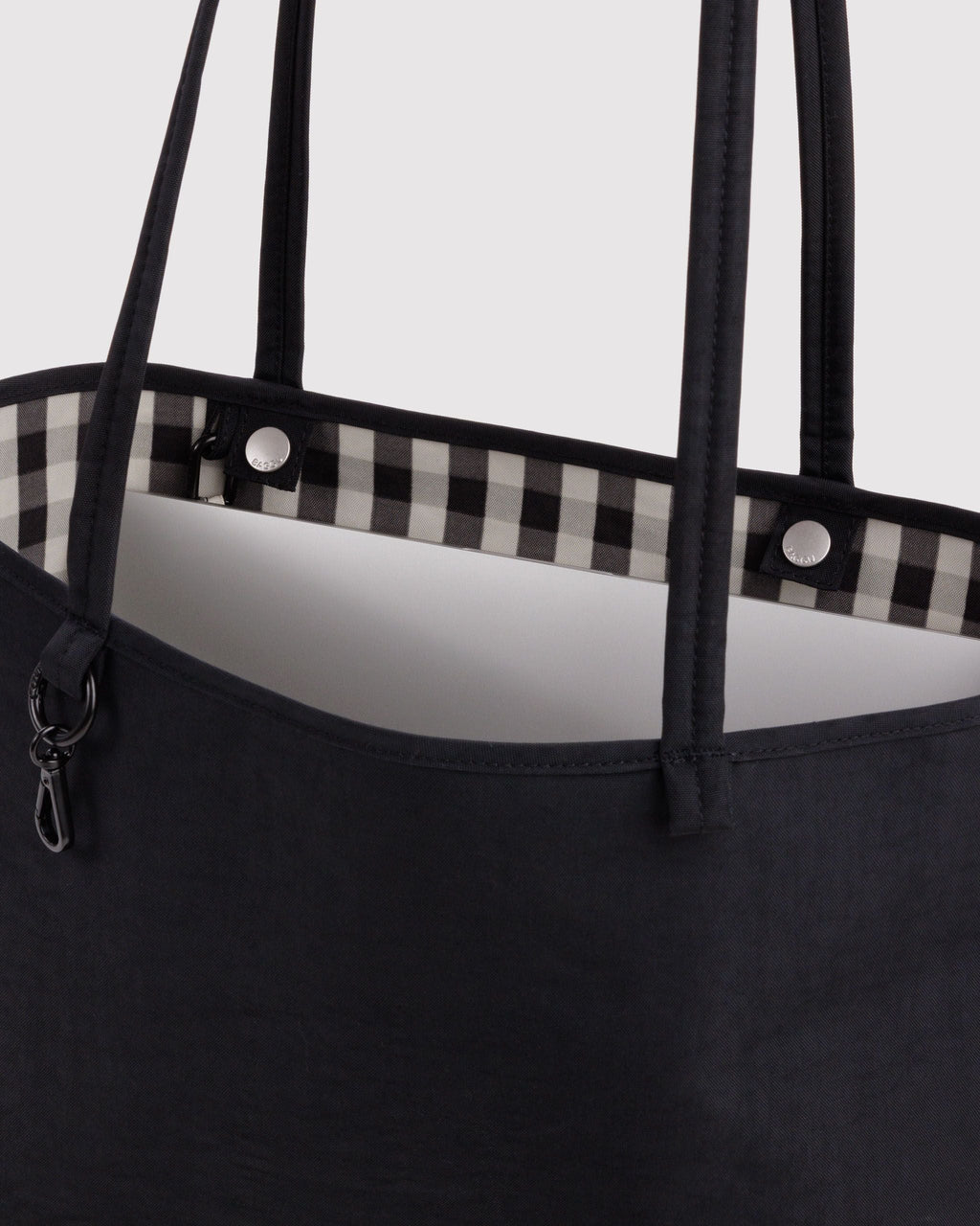 Medium Nylon Reversible Tote - Black Mix