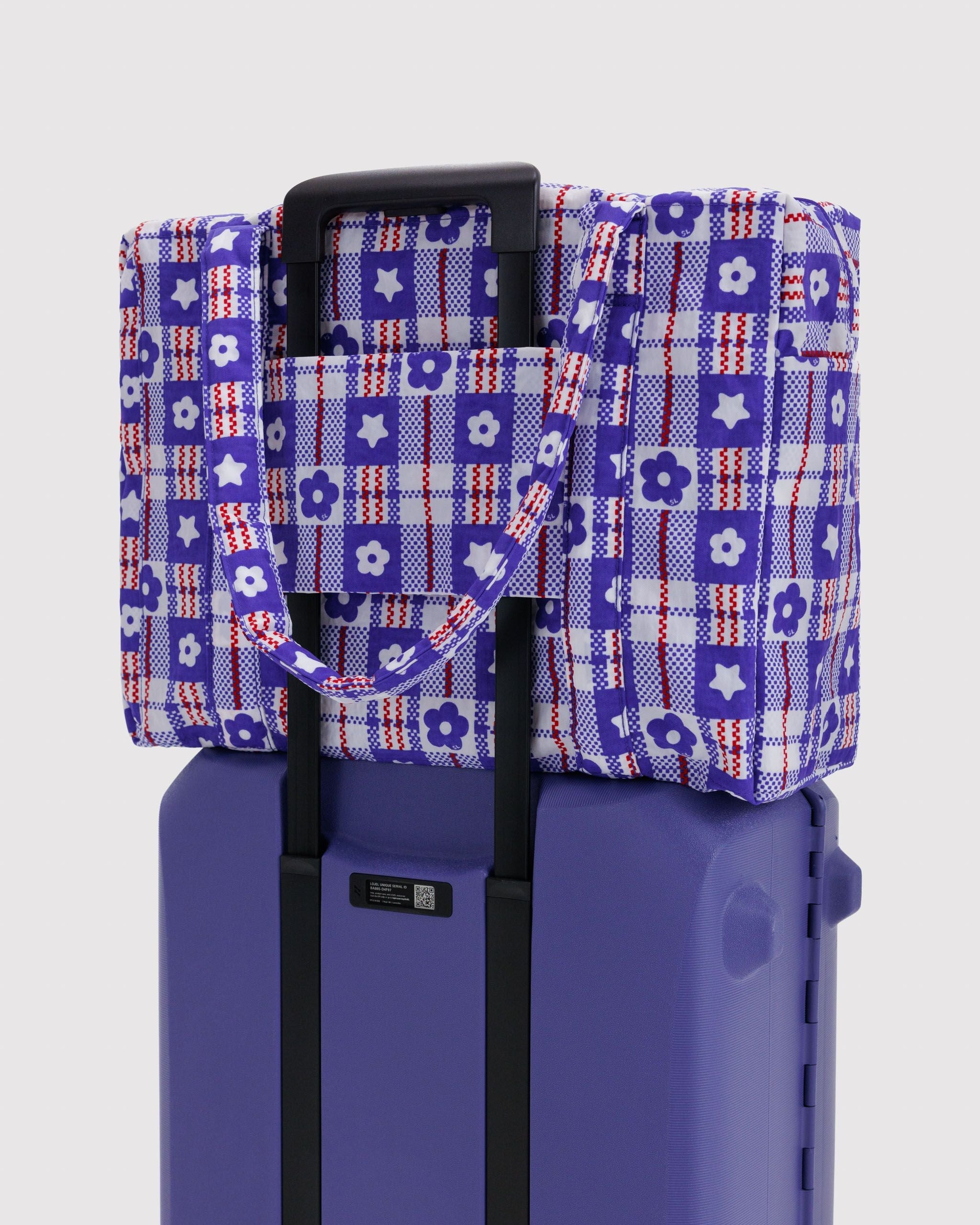 Cloud Carry-on - Market Plaid Blue