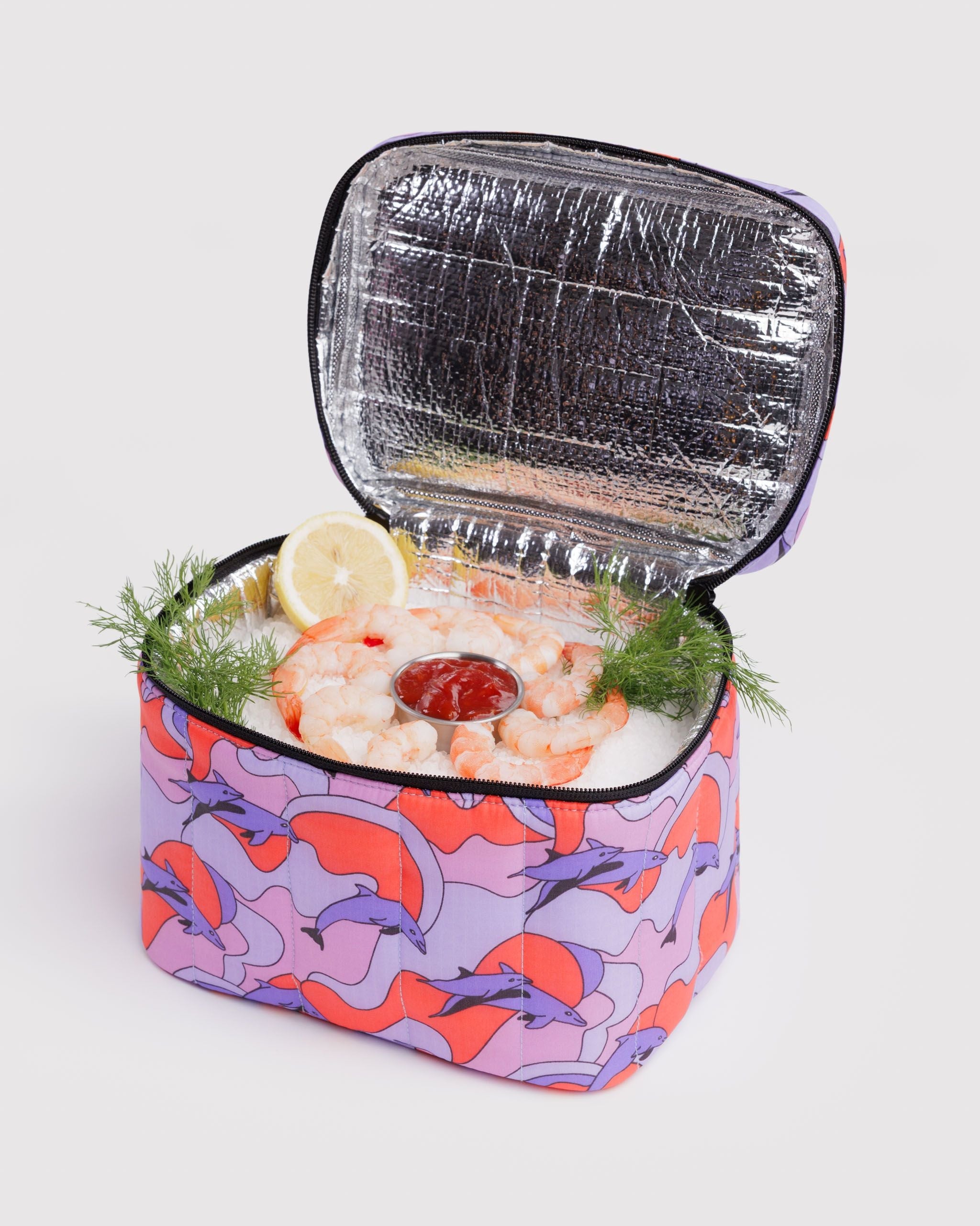 Puffy Lunch Bag - Dolphins