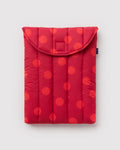 Puffy Laptop Sleeve 13"/14" - Red Polka Dot