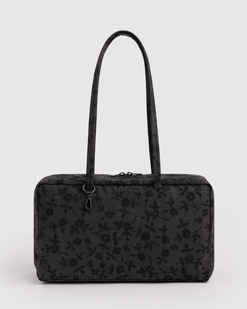 Medium Nylon Bowler Bag - Charcoal Ditsy Floral