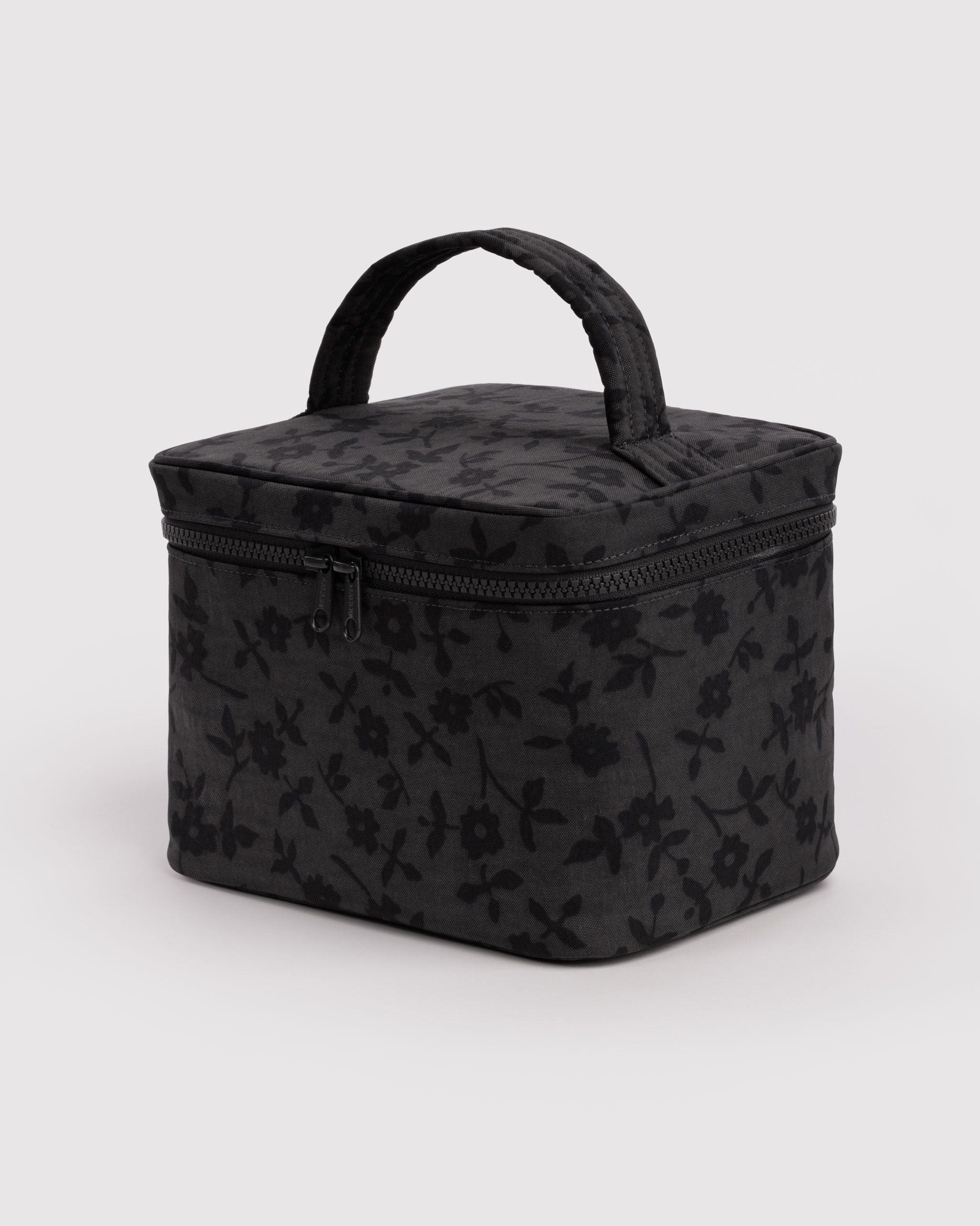 Large Cosmetic Case - Charcoal Ditsy Floral